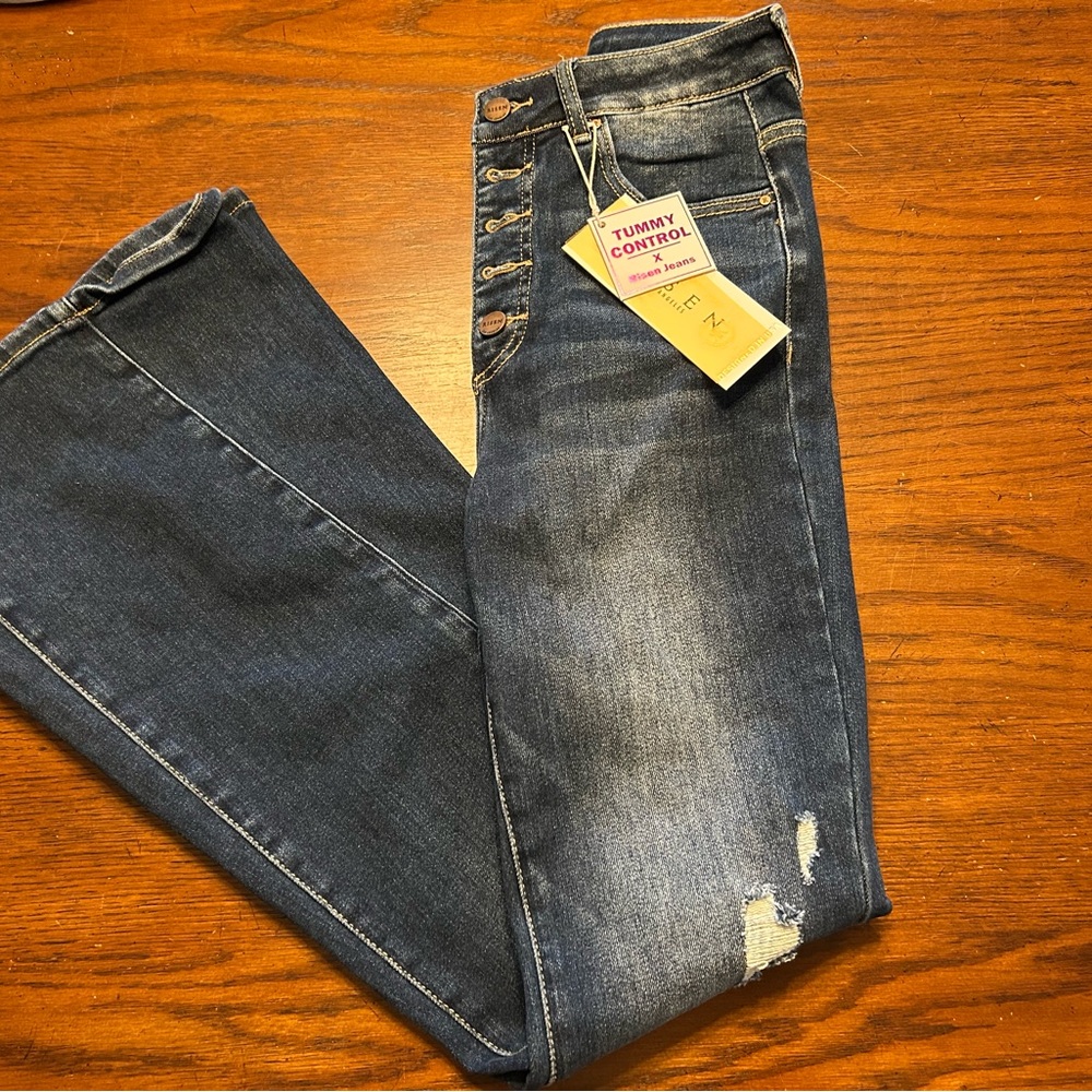 Risen Blue Flare Jeans - Picture 6 of 6